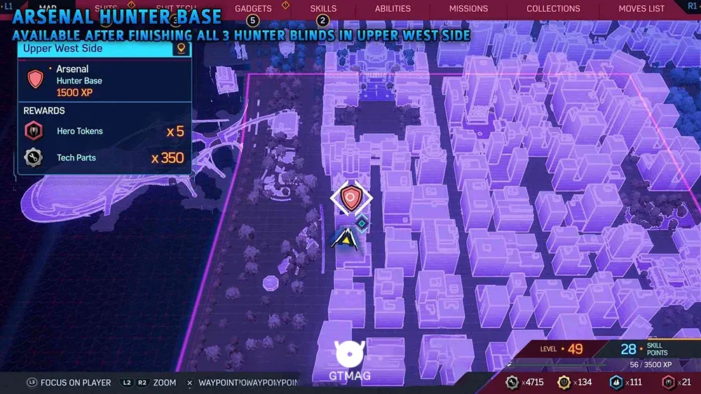 Arsenal Hunter Base - مکان&zwnj;های Hunter Base (پایگاه شکارچی) در اسپایدرمن 2 - Marvel's Spider-Man 2