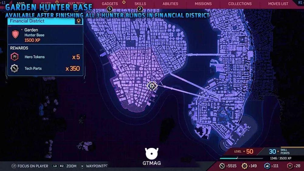 Garden Hunter Base - مکان&zwnj;های Hunter Base (پایگاه شکارچی) در اسپایدرمن 2 - Marvel's Spider-Man 2