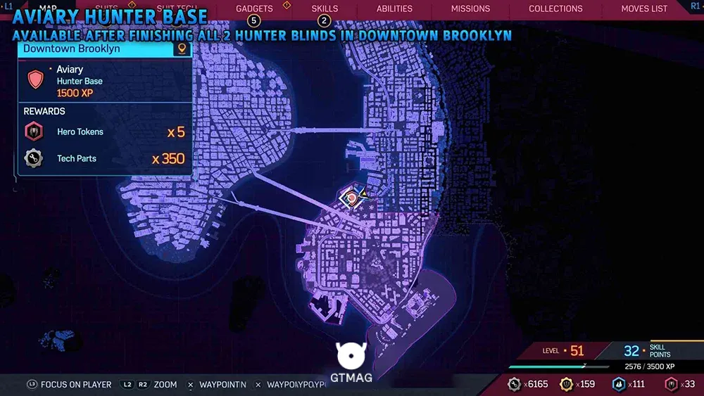 Aviary Hunter Base - مکان&zwnj;های Hunter Base (پایگاه شکارچی) در اسپایدرمن 2 - Marvel's Spider-Man 2