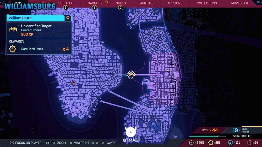 Unidentified Target شماره 7 - تمام موقعیت&zwnj;های هدف ناشناس (Unidentified Target) در اسپایدرمن 2 - Marvel's Spider-Man 2