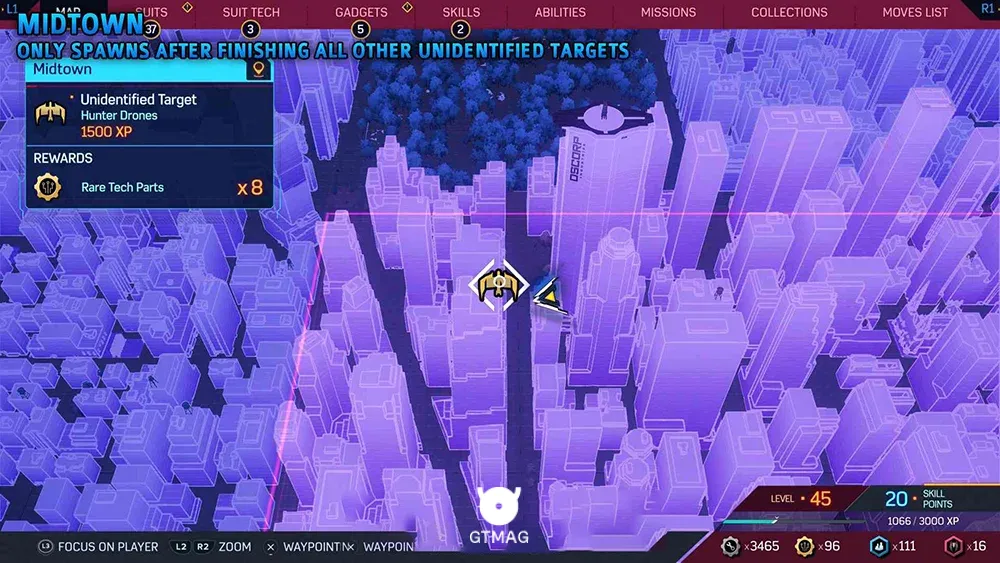 Unidentified Target شماره 9 - تمام موقعیت&zwnj;های هدف ناشناس (Unidentified Target) در اسپایدرمن 2 - Marvel's Spider-Man 2