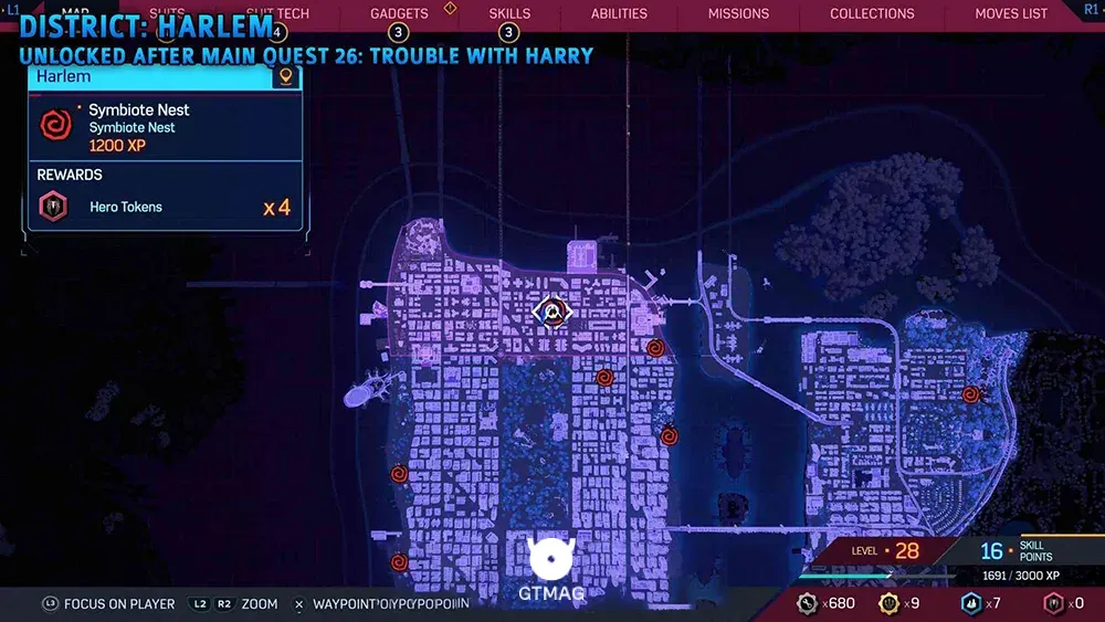 Symbiote Nest شماره 1 - تمام مکان&zwnj;های Symbiote Nest در اسپایدرمن 2 - Marvel's Spider-Man 2