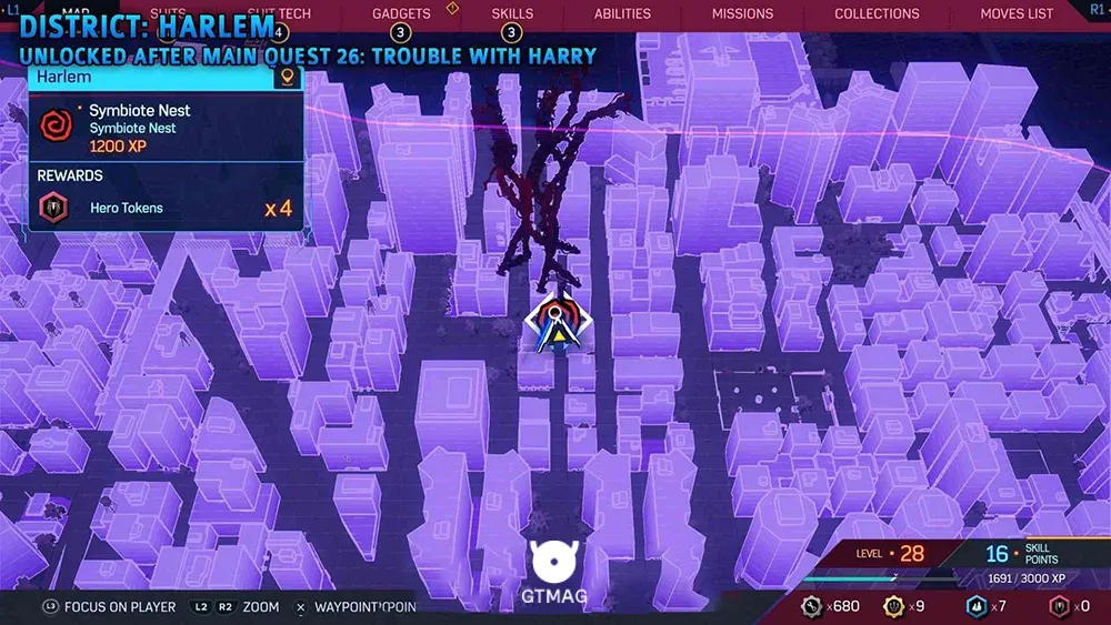 Symbiote Nest شماره 1 - تمام مکان&zwnj;های Symbiote Nest در اسپایدرمن 2 - Marvel's Spider-Man 2