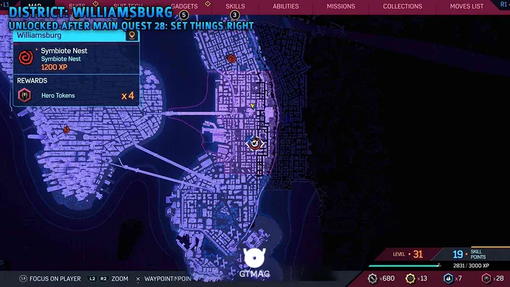 Symbiote Nest شماره 8 - تمام مکان&zwnj;های Symbiote Nest در اسپایدرمن 2 - Marvel's Spider-Man 2