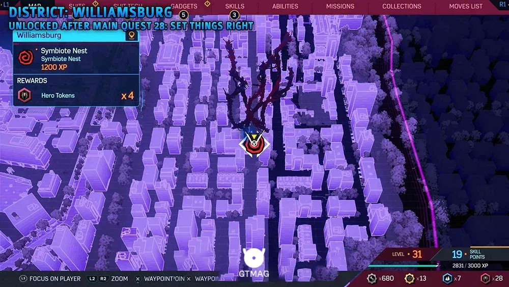Symbiote Nest شماره 8 - تمام مکان&zwnj;های Symbiote Nest در اسپایدرمن 2 - Marvel's Spider-Man 2