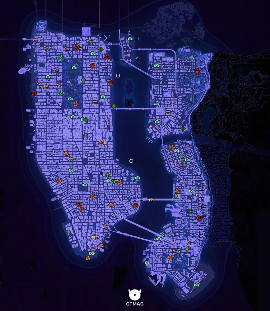 نقشه (Map)&nbsp;کامل دنیا - نقشه (World Map) کامل دنیای اسپایدرمن 2 (Marvel's Spider-Man 2)