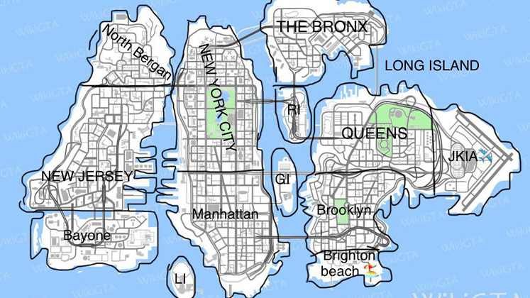 gta iv map