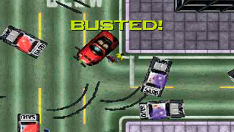 GTA I busted scene
