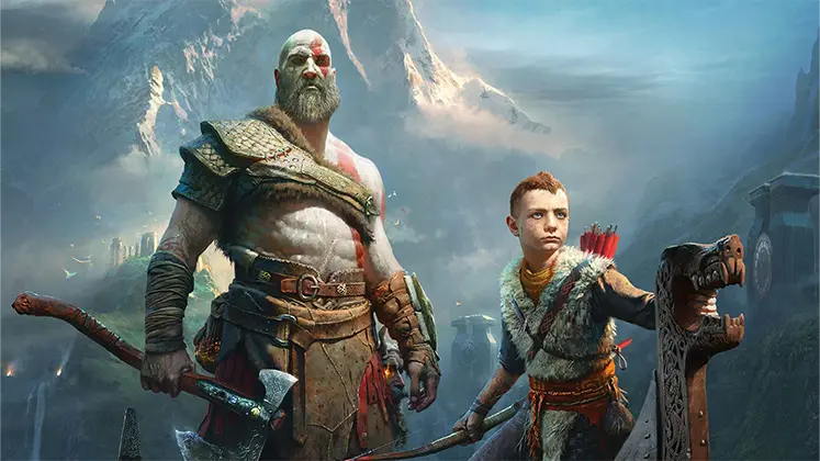 تصویری از Kratos و Atreus کنار هم