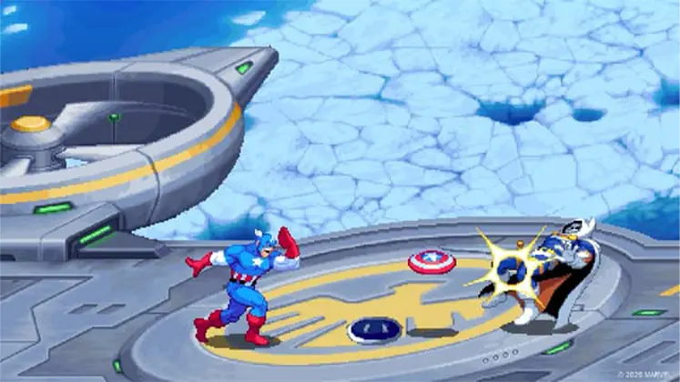 مبارزه روی Helicarrier در دموی Marvel Cosmic Invasion