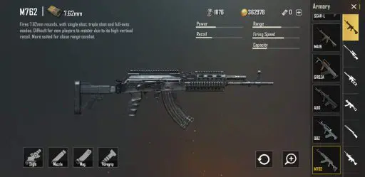 اسلحه M762 در PUBG Mobile