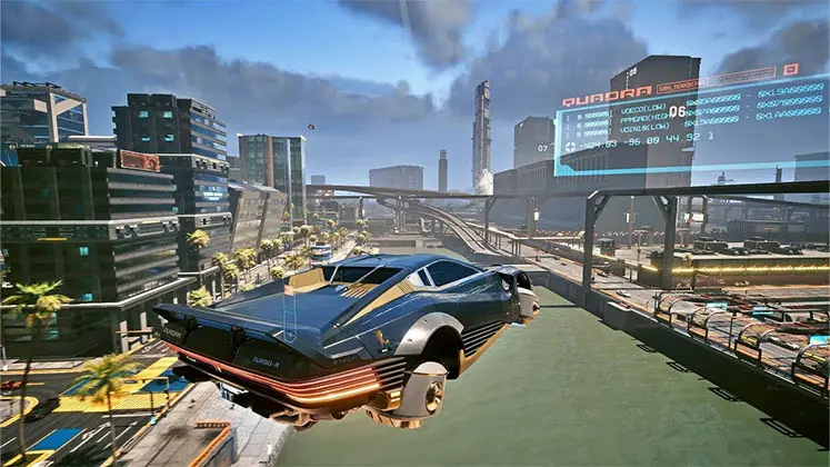 ماشین های پرنده در Cyberpunk 2077