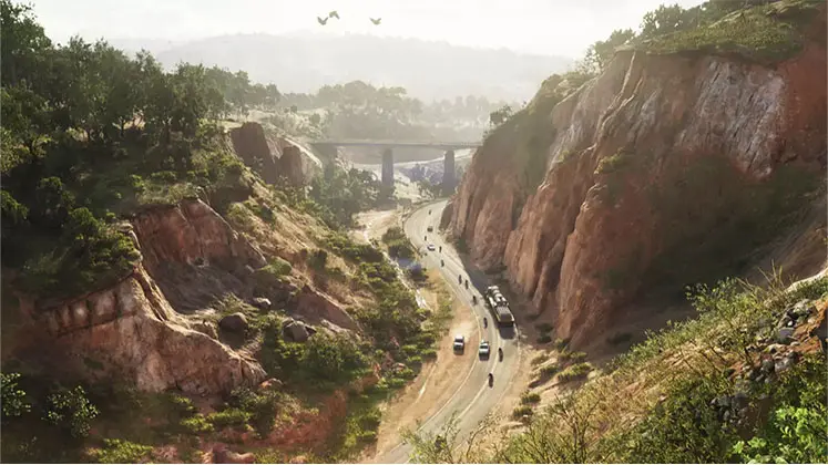 نمایی از گرافیک و بزرگی دنیای GTA VI