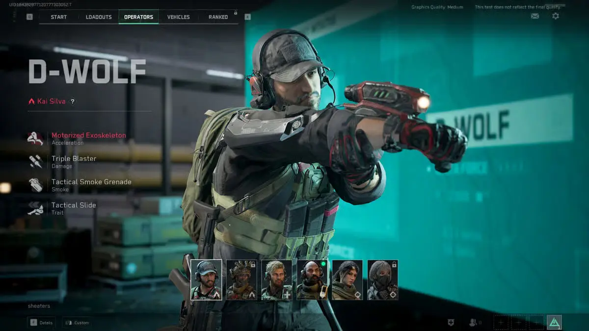اپراتور D-Wolf در بازی Delta Force: Hawk Ops
