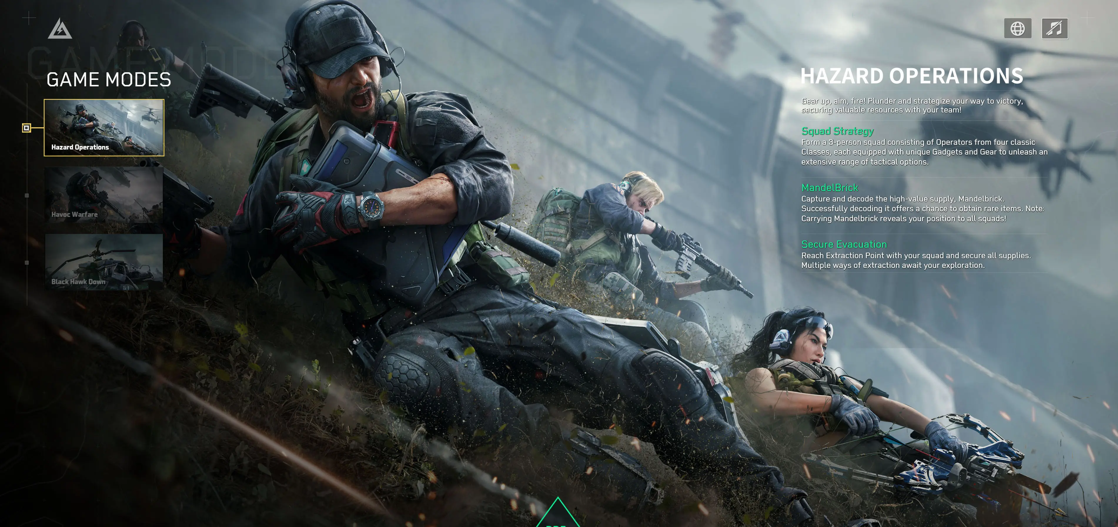 حالت های بازی Delta Force: Hawk Ops