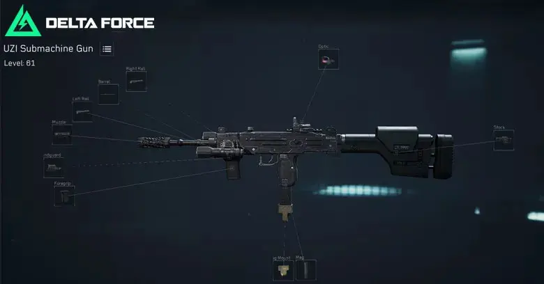 اسلحه UZI در بازی Delta Force: Hawk Ops