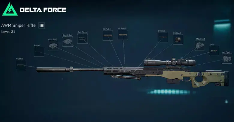اسلحه AWM در بازی Delta Force: Hawk Ops