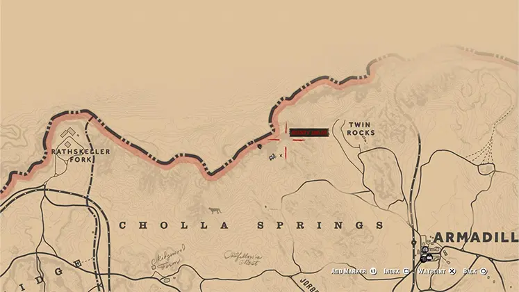 مکان دقیق Otis Miller's Revolver در بازی Red Dead Redemption 2