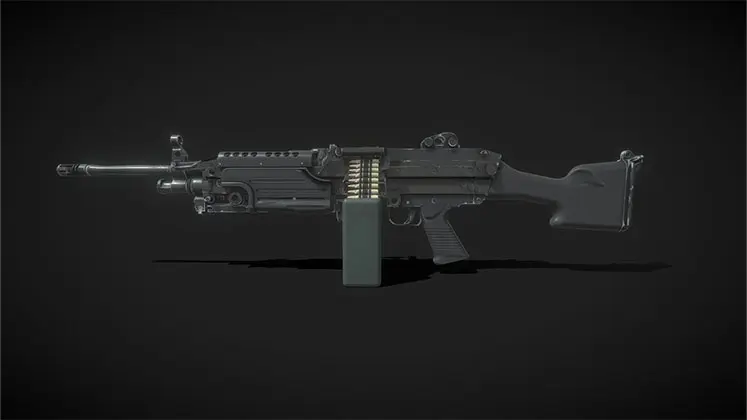 نمایی از M249 در بازی Counter Strike 2