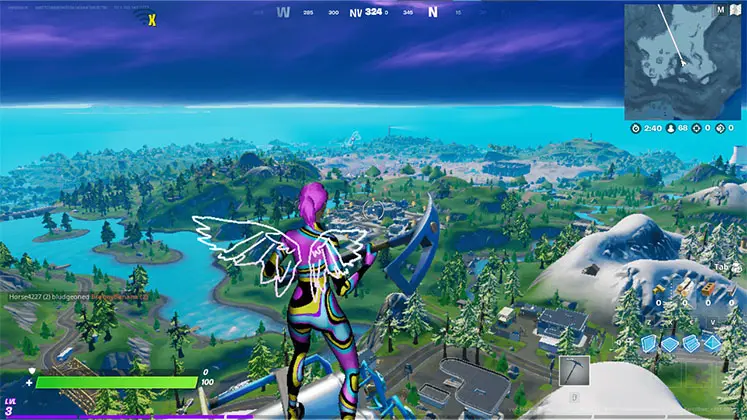 نمایی از بازی فورتنایت