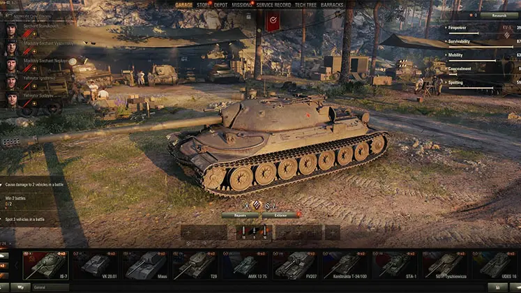 تجهیزات World of Tanks در ورژن دو