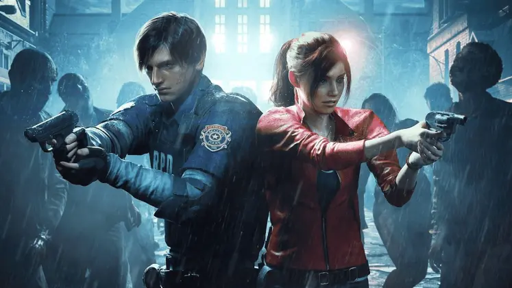 Resident Evil 4 تصویری از لئون کندی و کلر ردفیلد کاراکتر های بازی
