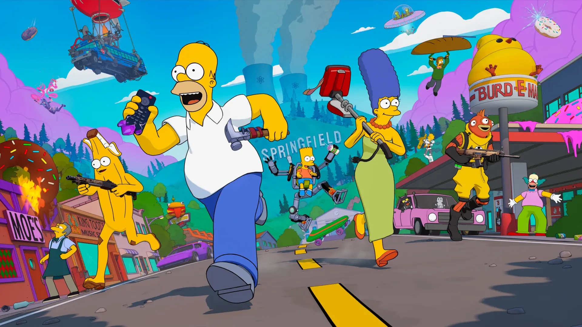 تصویری از شخصیت های بازی fortnite: simpsons