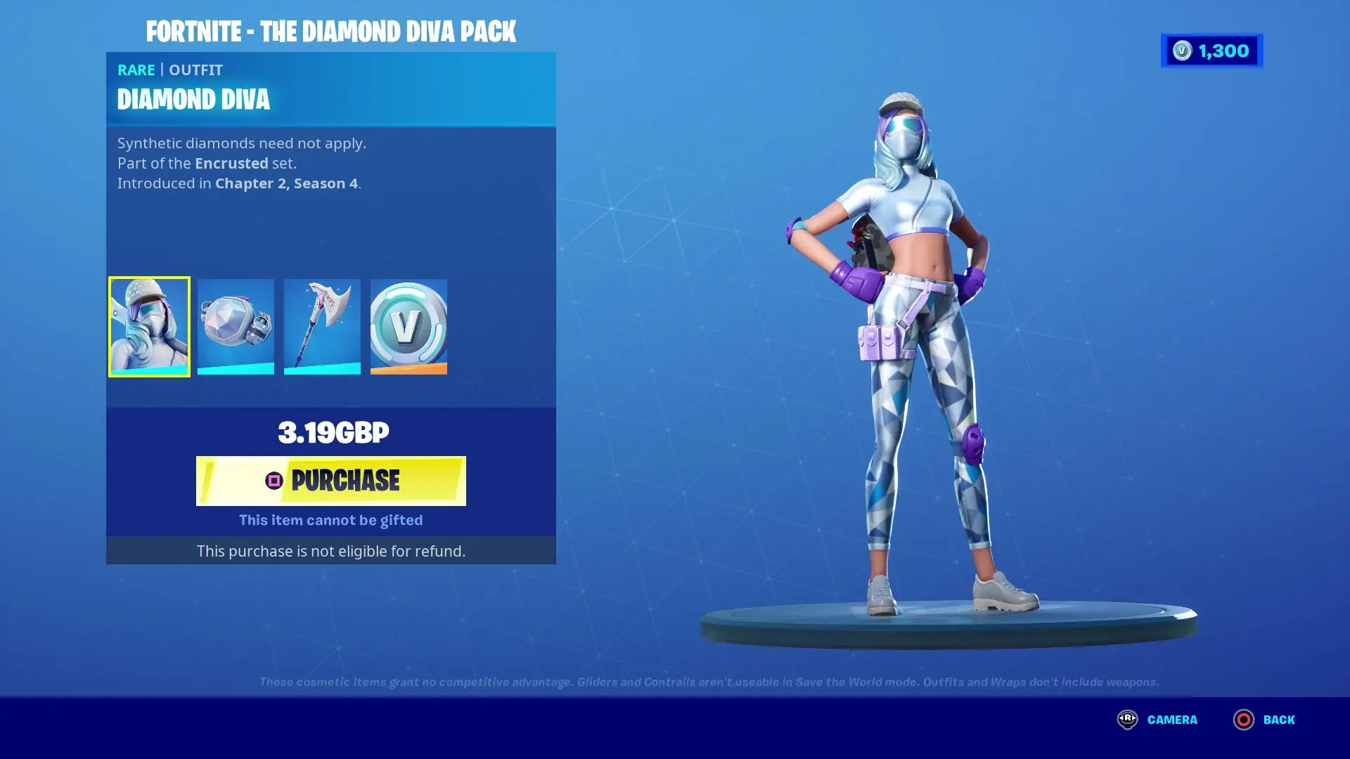 نمایی از بسته جدید Diamond Divaدر بازی فورتنایت