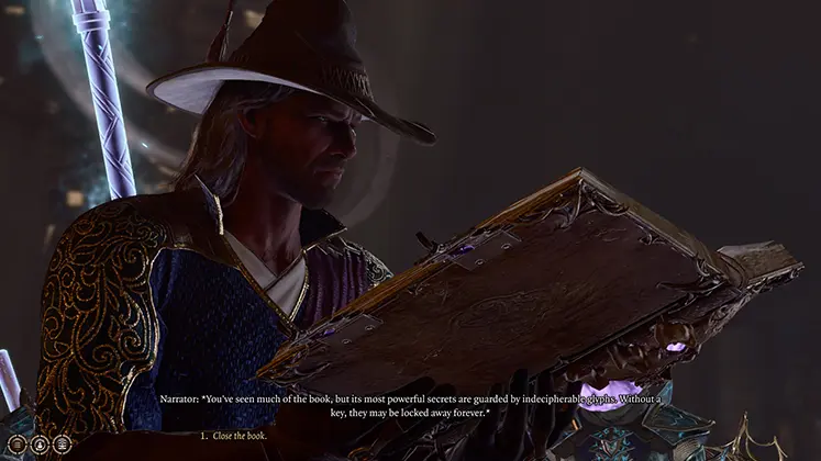 baldur's gate 3 تصویری از خواندن کتاب در بازی