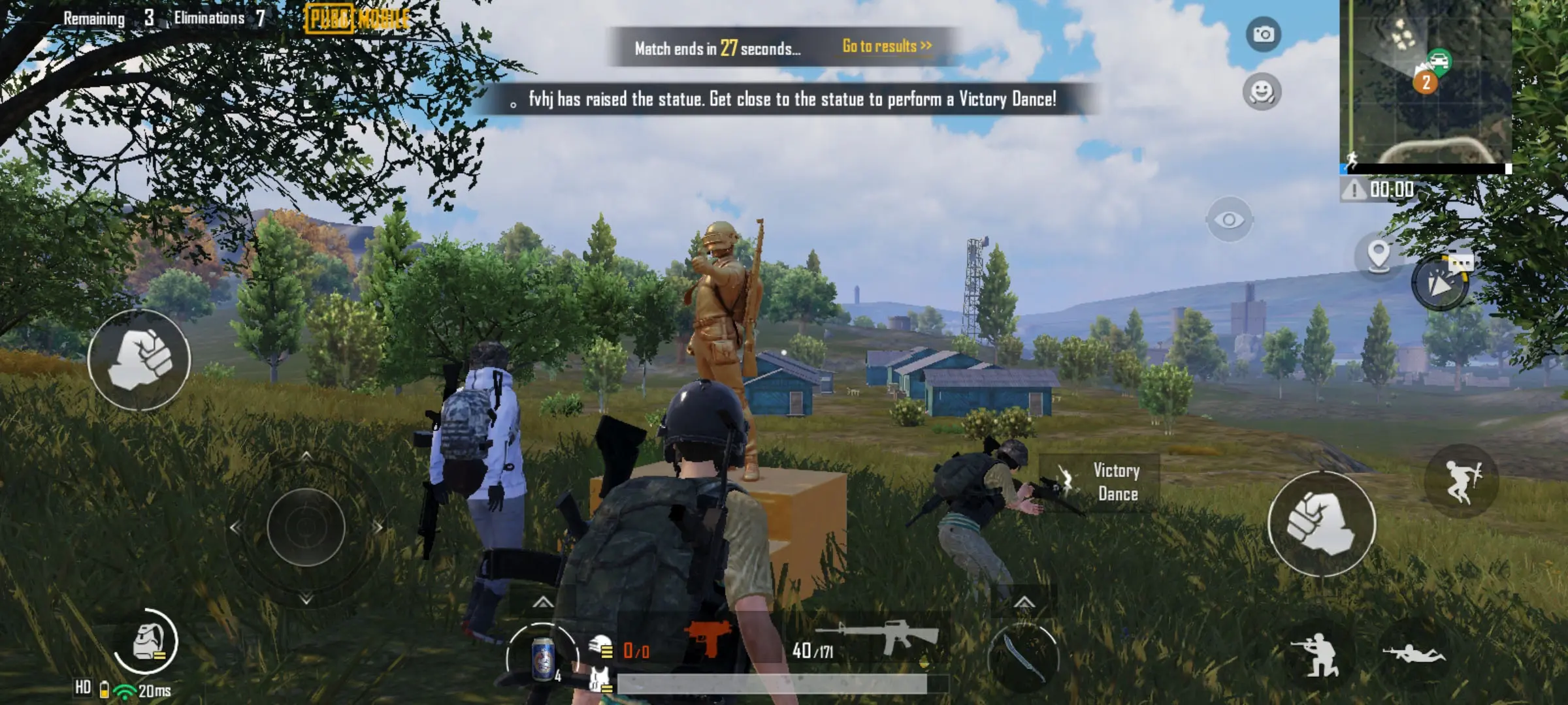 لحظه پیروزی در بازی PUBG: Battlegrounds