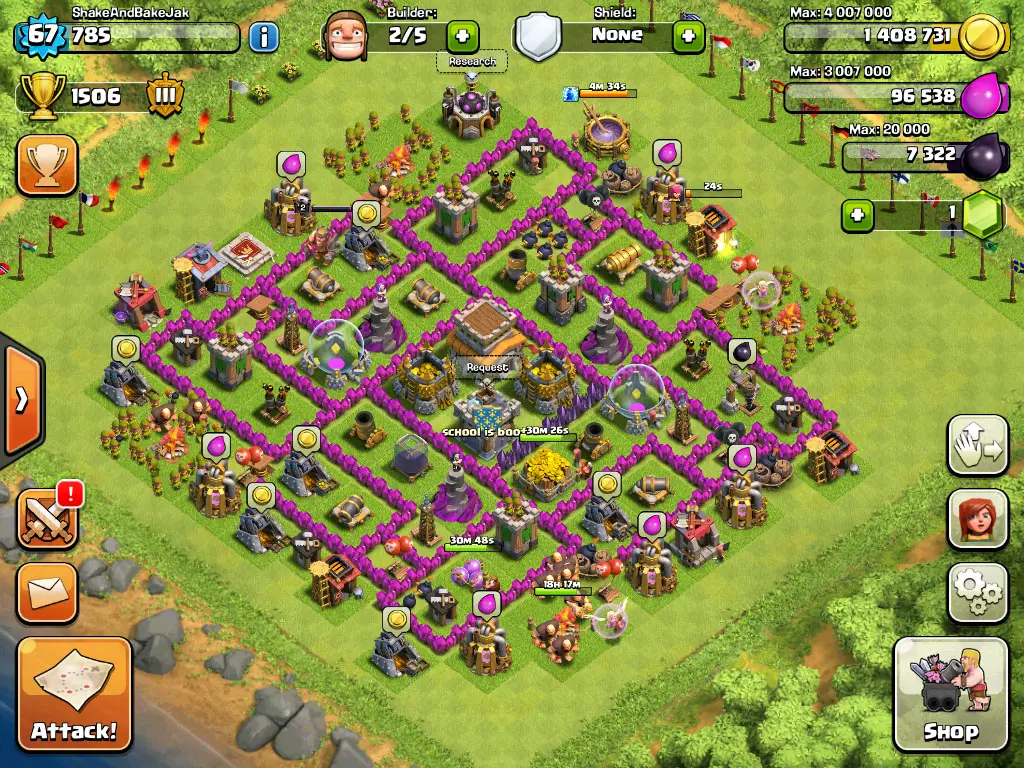 Town Hall 8 در بازی کلش آو کلنز