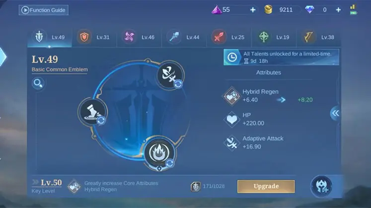 Emblems در بازی موبایل لجندز امبلم ها