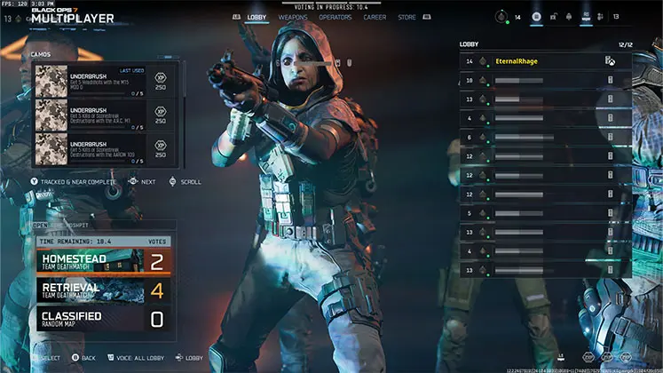 مولتی پلیر و لابی بازی Call of Duty: Black Ops 7
