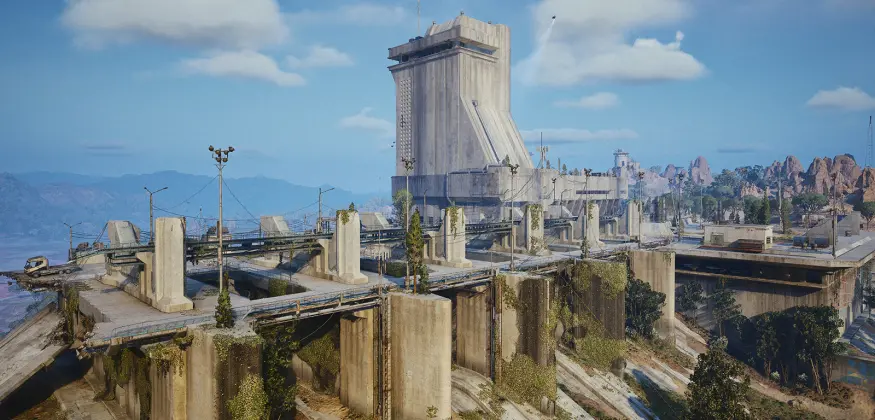 نقشه dam battlegrounds بازی arc raiders