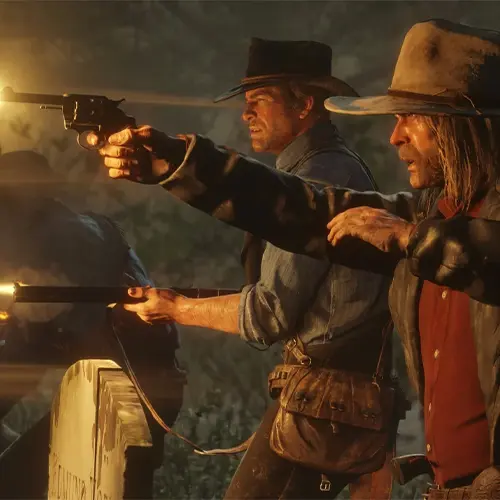 Red Dead Redemption 2 در بازی Arthur Morgan و Micah Bell تصویری از کاراکترهای