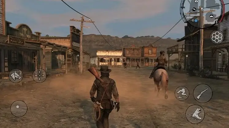 روی موبایل red dead redemption تصویری از گیم پلی بازی