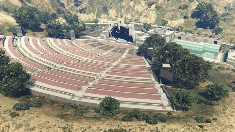 GTA V در بازی (Vinewood Bowl) تصویری از آمفی‌تئاتر واینوود