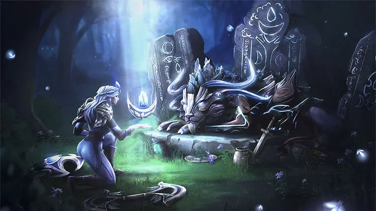 جنگل ها و ارتفاعات و طبیعت وحشی Nightsilver Woods در Dota 2