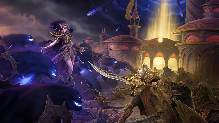 World of Warcraft: Midnight در بازی Alleria Windrunner و Lor'themar Theron تصویری از نبرد