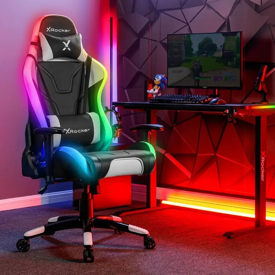 نورپردازی RGB در صندلی گیمینگ مناسب برای اتاق گیمرها و استریمرها