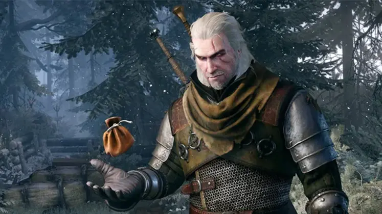 The Witcher تصویری از گرالت در بازی