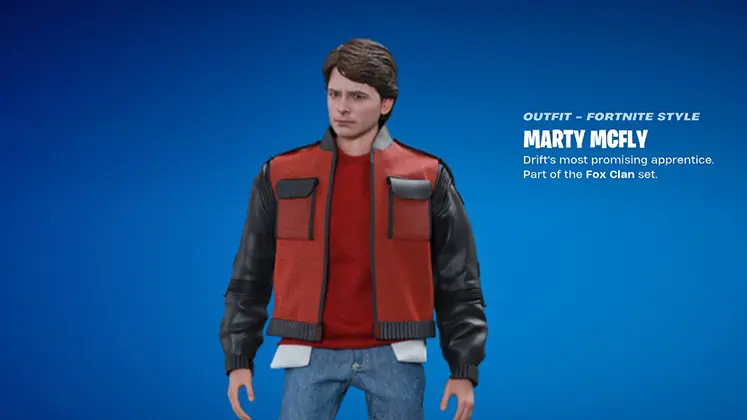 Fortnite در بازی Marty McFly تصویری از اسکین
