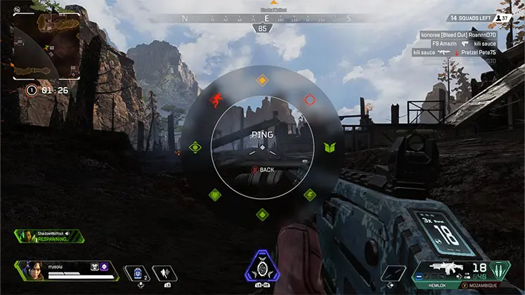 سیستم پینگ در بازی Apex Legends