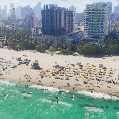 GTA 6 در بازی Vice City تصویری از ساحل