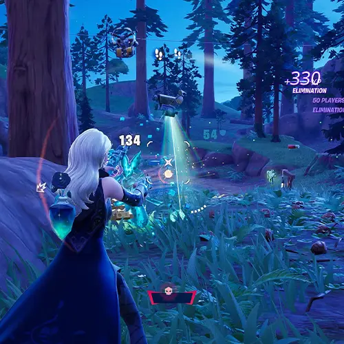 Fortnite در بازی Twin Hammer Shotguns تصویری از شلیک کردن با