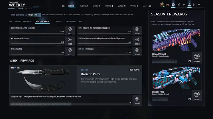call of duty black ops 7 در بازی (Ballistic Knife) تصویری از