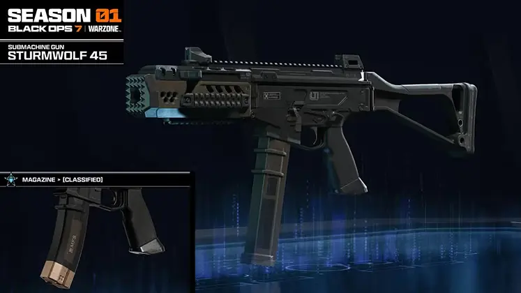 call of duty black ops 7 در بازی Sturmwolf 45 (SMG) تصویری از