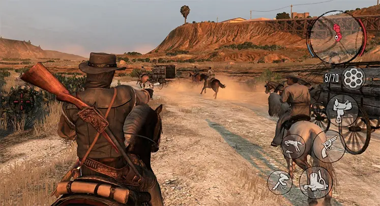 گیم پلی بازی Red Dead Redemption یک روی موبایل