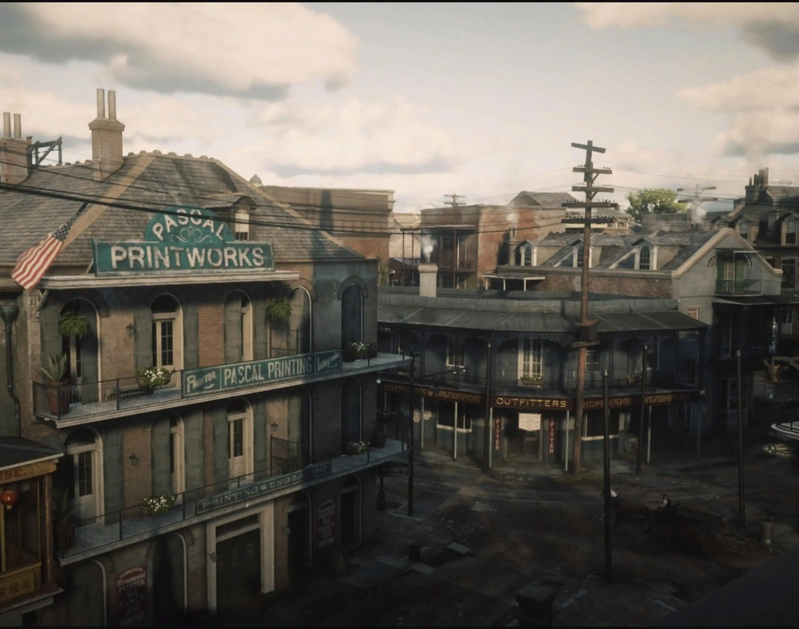 نمایی از شهر سینت دنی در بازی  Red Dead Redemption 2