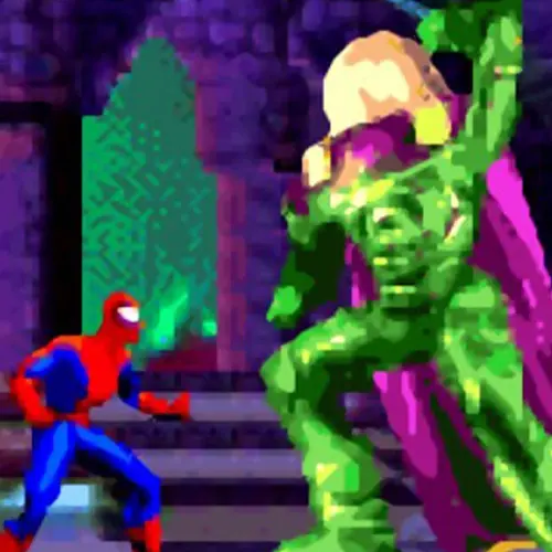 تصویری از نبرد مردعنکبوتی با Mysterio در بازی Spider-Man: Mysterio's Menace